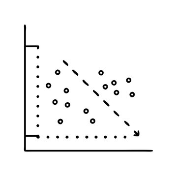 scatter plot icon, scatter plot line art - simple line art of scatter plot, perfect for scatter plot logos and icons