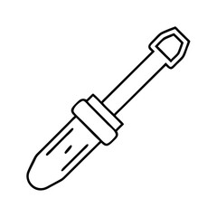 screwdriver icon, screwdriver line art - simple line art of screwdriver, perfect for screwdriver logos and icons