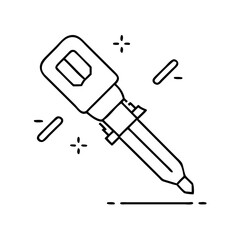 screwdriver icon, screwdriver line art - simple line art of screwdriver, perfect for screwdriver logos and icons