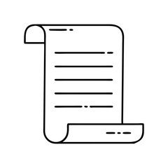 script icon, script line art - simple line art of script, perfect for script logos and icons