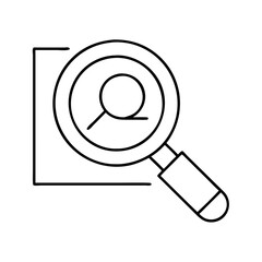search icon, search line art - simple line art of search, perfect for search logos and icons