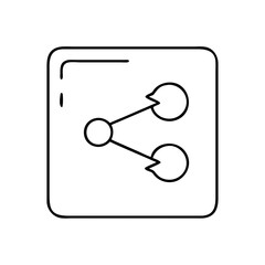 share icon, share line art - simple line art of share, perfect for share logos and icons