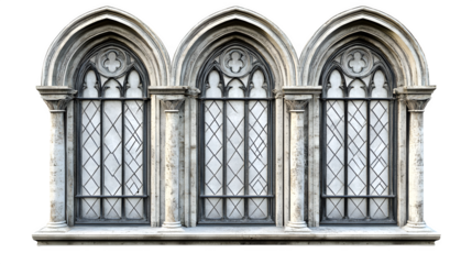 specific type of Italian Renaissance window grating, isolated on Transparent background.