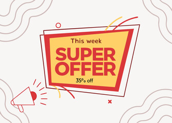 Fototapeta premium Limited time and exclusive offer sale banner