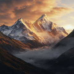 Breathtaking Sunrise Over the Majestic Mountains
