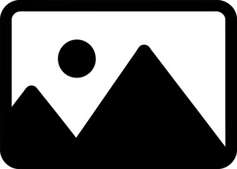 Solid Image Icon: Photo & Picture Symbol for UI/UX Design