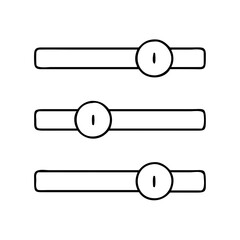 slider icon, slider line art - simple line art of slider, perfect for slider logos and icons