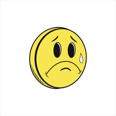 Classic Yellow Sad Face Icon