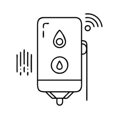 smart water heater icon, smart water heater line art - simple line art of smart water heater, perfect for smart water heater logos and icons