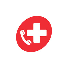 Obraz premium Vector illustration template icon design for medical call, care, hospital, emergency.