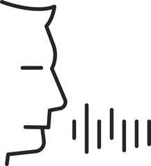 Voice Recognition (SYS File Format Vector Icon Stock Illustration)