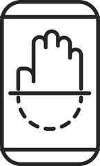 Fingerprint Authentication (SYS File Format Vector Icon Stock Illustration)