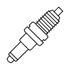 spark plug icon, spark plug line art - simple line art of spark plug, perfect for spark plug logos and icons