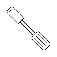 spatula icon, spatula line art - simple line art of spatula, perfect for spatula logos and icons
