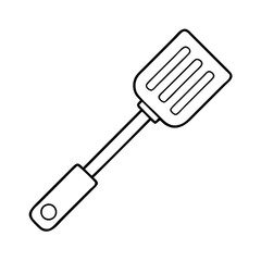 spatula icon, spatula line art - simple line art of spatula, perfect for spatula logos and icons