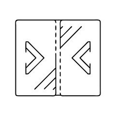Fototapeta premium split screen icon, split screen line art - simple line art of split screen, perfect for split screen logos and icons
