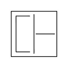 split screen icon, split screen line art - simple line art of split screen, perfect for split screen logos and icons