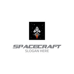 Spacecraft logo design template