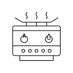 stove icon, stove line art - simple line art of stove, perfect for stove logos and icons