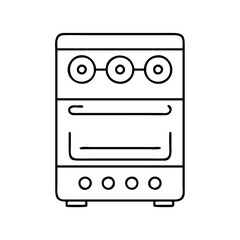 Fototapeta premium stove icon, stove line art - simple line art of stove, perfect for stove logos and icons