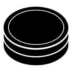 Hockey Puck silhouette vector illustration
