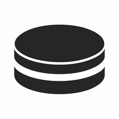 Hockey Puck icon  silhouette vector illustration