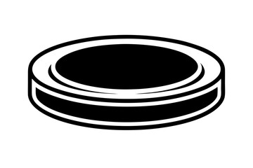 Hockey Puck silhouette vector illustration
