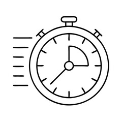 timer survey time icon, timer survey time line art - simple line art of timer survey time, perfect for timer survey time logos and icons