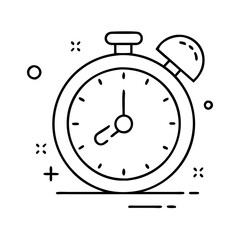 timer survey time icon, timer survey time line art - simple line art of timer survey time, perfect for timer survey time logos and icons
