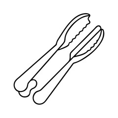 tongs icon, tongs line art - simple line art of tongs, perfect for tongs logos and icons