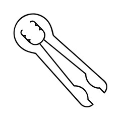 tongs icon, tongs line art - simple line art of tongs, perfect for tongs logos and icons