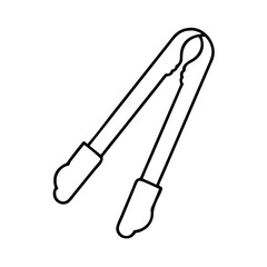 Obraz premium tongs icon, tongs line art - simple line art of tongs, perfect for tongs logos and icons