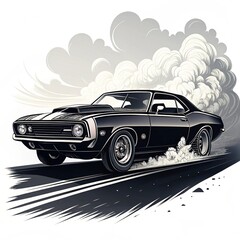 Obraz premium retro car vector illustration