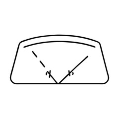windshield icon, windshield line art - simple line art of windshield, perfect for windshield logos and icons