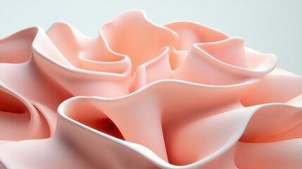Fototapeta premium Abstract, rosy, sculpted forms create a dynamic, textured composition.