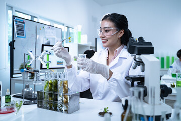 In the green laboratory, science and chemistry merge as biology experts conduct research, test each...
