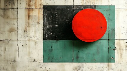 Abstract geometric painted texture composition