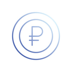 Ruble Currency icon vector stock illustration