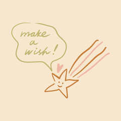 Hippie bohemian Wild and Free quote and flower smile face groovy postmodern funky font 1960s boho psychedelic style lettering text. Perfect for posters, t shirts, collages, clothing, music albums and