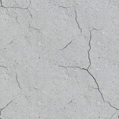 Obraz premium Seamless Cracked Concrete Texture – Weathered Grey Surface with Natural Fissures