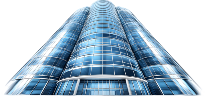 Illustration Of Modern Skyscraper With Transparent Background