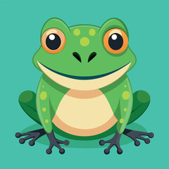 Frog vector illustration, simple children's design
