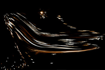 Fireworks, and light in the darkness, the abstract background