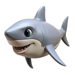 Obraz premium shark cartoon isolated on white
