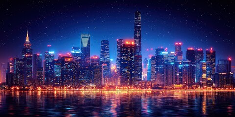 Obraz premium Cityscape at Night