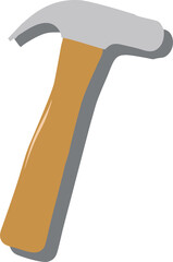 Simple Illustration of a Claw Hammer Tool