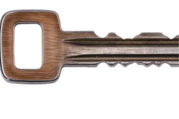 Isolated Brown Metal Key Illustration Graphic Design