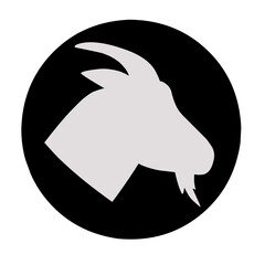 goat head silhouette illustration