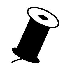 Stylized black and white image of a thumbtack or push pin