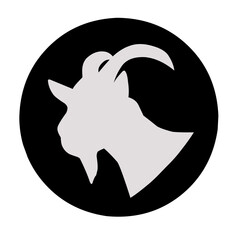goat head silhouette illustration